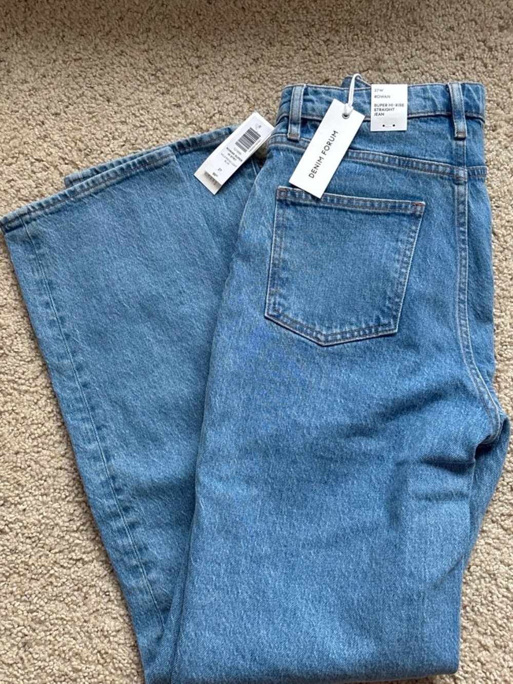 Denim Forum  Blue Straight Jeans